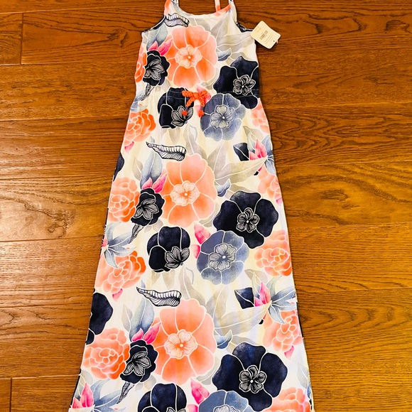 Gymboree Other - Gymboree Floral Maxi Dress in Orange and Blue